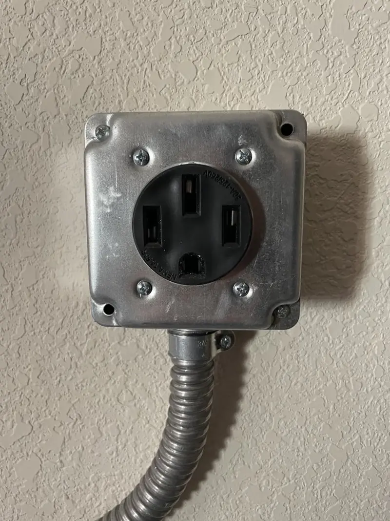 NEMA 14-50 outlet installed for Smart Home Electrical in Chatham